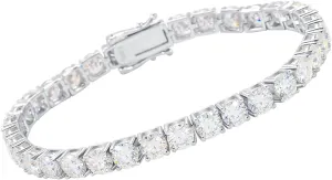 Gem's Beauty 925 Sterling Silver Tennis Bracelet Cubic Zirconia Silver Bracelets For Women 14k Gold Plated 6.5 inches-9 inches