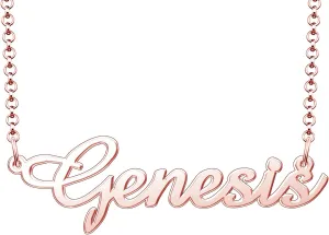 Genesis Name Necklace Personalized Sterling Silver Custom Name Necklace for Women