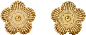 Gold Earrings for Women | Designer Gold Clover Stud Earrings | Lovely Gift - Gold