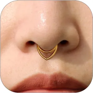 Gold Nose Rings Hoops 316L Surgical Steel Flower Nose Ring Silver Septum Rings 16g Clicker Daith Hinged Piercing Jewelry Gifts 1.2 * 8mm