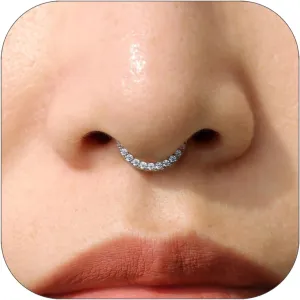 Gold Nose Rings Hoops 316L Surgical Steel Flower Nose Ring Silver Septum Rings 16g Clicker Daith Hinged Piercing Jewelry Gifts 1.2 * 8mm