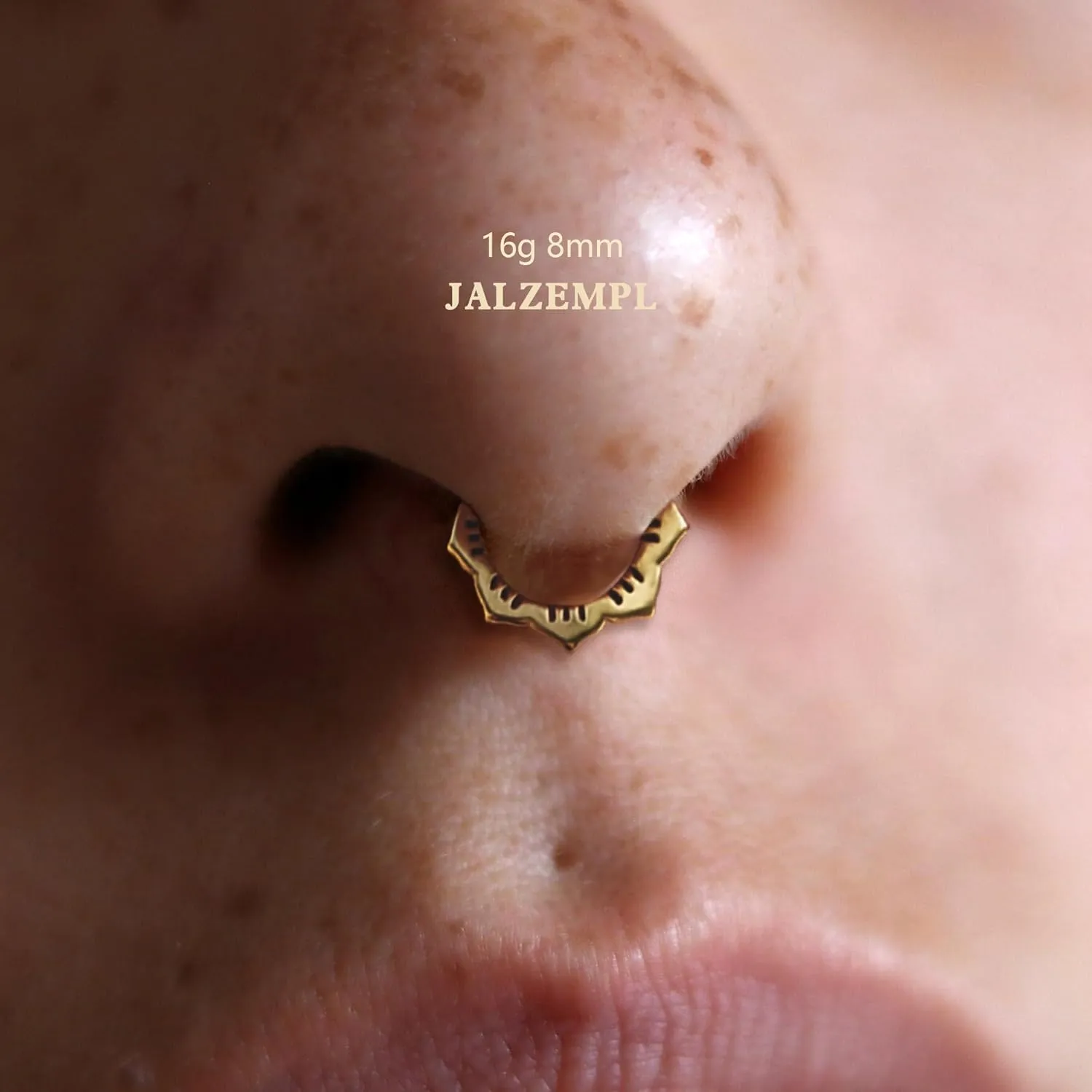 Gold Nose Rings Hoops 316L Surgical Steel Flower Nose Ring Silver Septum Rings 16g Clicker Daith Hinged Piercing Jewelry Gifts 1.2 * 8mm