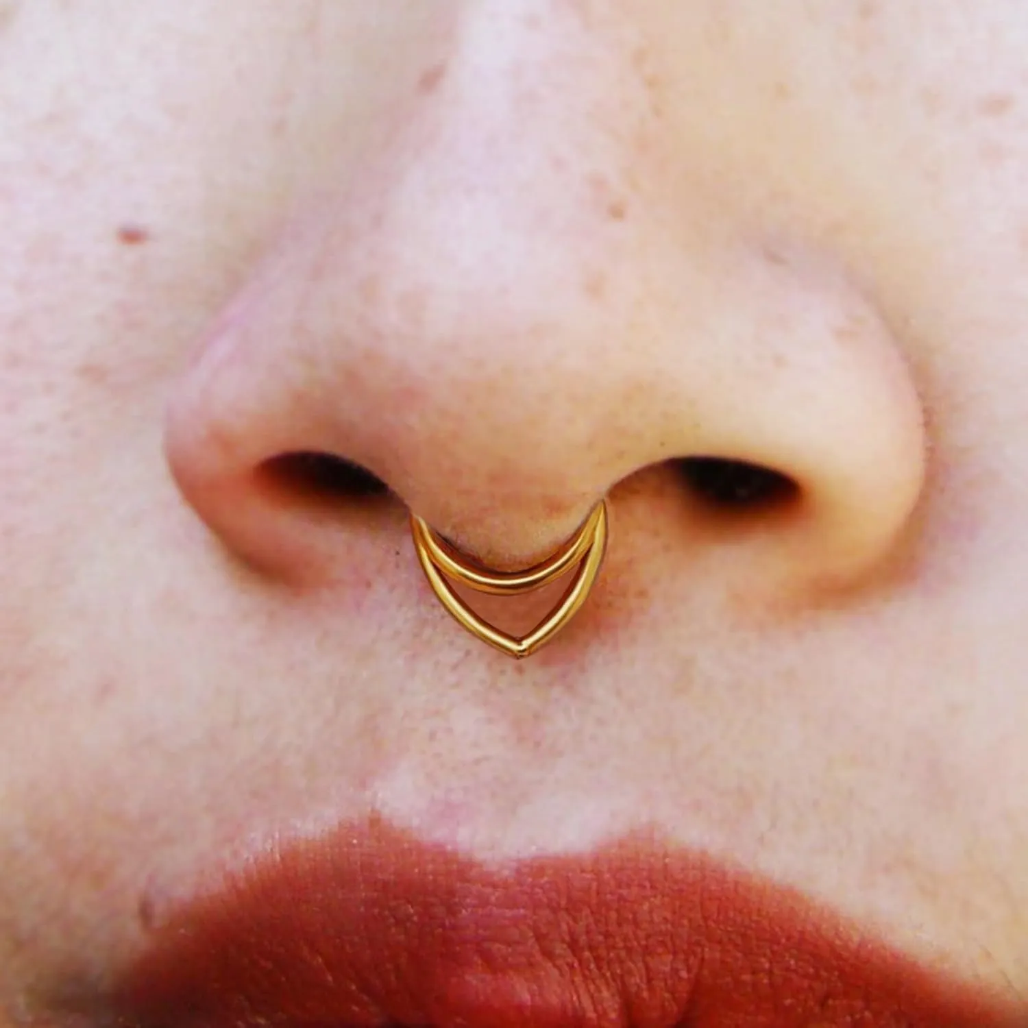 Gold Nose Rings Hoops 316L Surgical Steel Flower Nose Ring Silver Septum Rings 16g Clicker Daith Hinged Piercing Jewelry Gifts 1.2 * 8mm