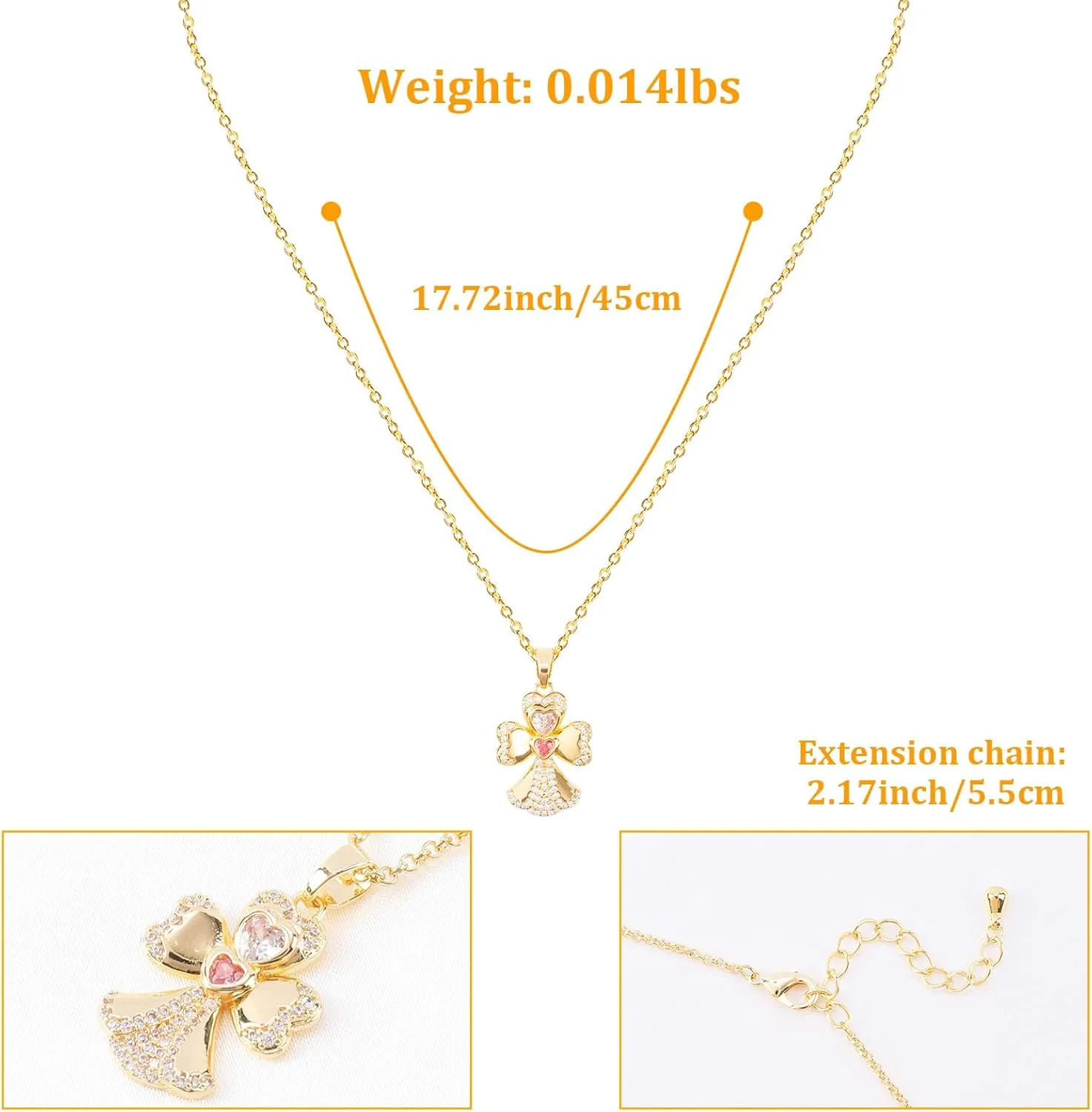 Gold Pendant Necklace Flower Rudder Compass Necklace for Women, Four Leaf Clover Saturn Moon Star Gold Plated Chain Dainty Necklaces Trendy Jewelry Wedding Anniversary Birthday Gift for Her