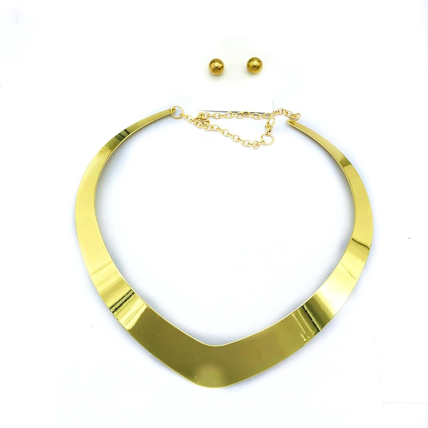 Gold Silver Choker Necklace for Women Men African Jewelry Necklace Statement Necklace Choker Collar Bib Gold Costume Jewelry Accessories