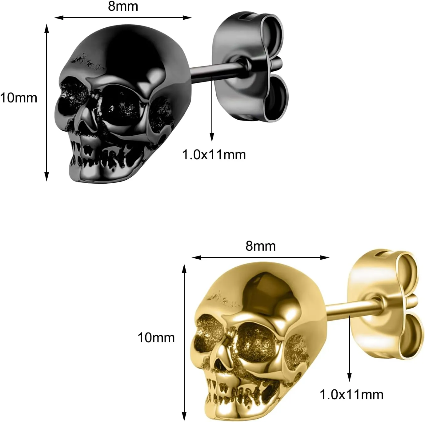 Gothic Dragon Sword Skull Scorpion Octopus Snake Alien Facehugger Stud Earrings Ear Cuff Retro Punk Rock Earrings for Men Women Stainless Steel Dangle Drop Earrings Jewelry Gifts