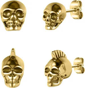 Gothic Dragon Sword Skull Scorpion Octopus Snake Alien Facehugger Stud Earrings Ear Cuff Retro Punk Rock Earrings for Men Women Stainless Steel Dangle Drop Earrings Jewelry Gifts