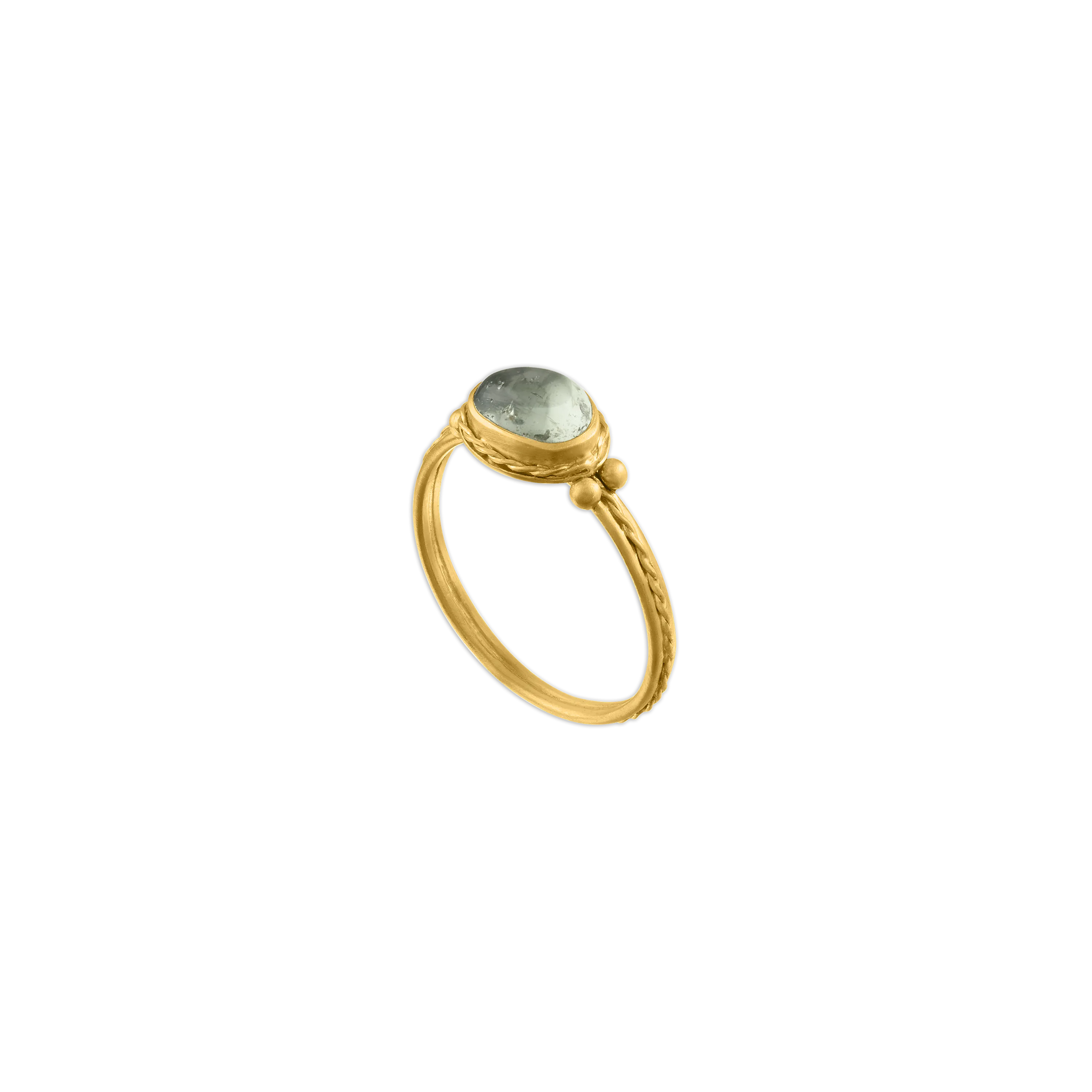 Green Sapphire Chorda Ring
