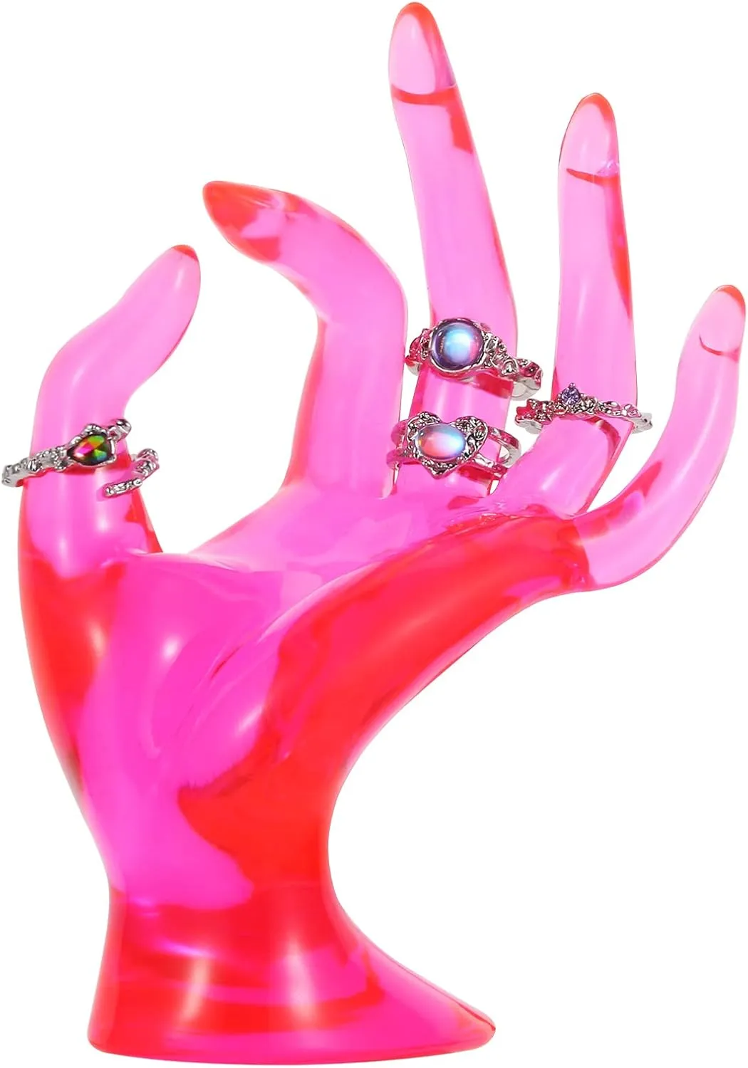 Hand jewelry holder Ring holder for jewelry For Displaying Bracelets, Rings, Jewelry and Room decorations and Store event displays (Pink)
