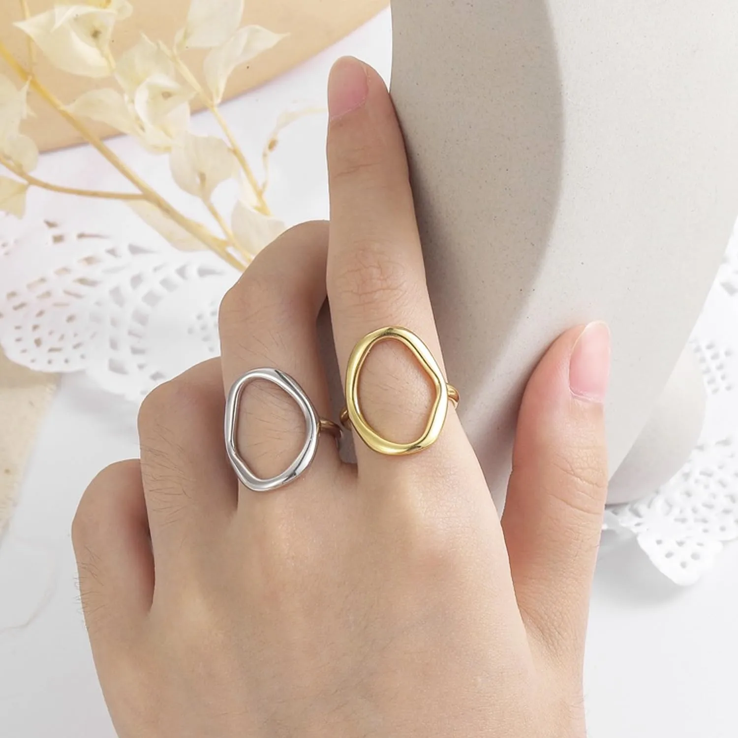 Handmade 925 Sterling Silver Rings Boho Thumb Band Ring Open Adjustable Statement Rings for Women