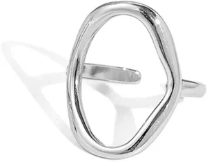 Handmade 925 Sterling Silver Rings Boho Thumb Band Ring Open Adjustable Statement Rings for Women