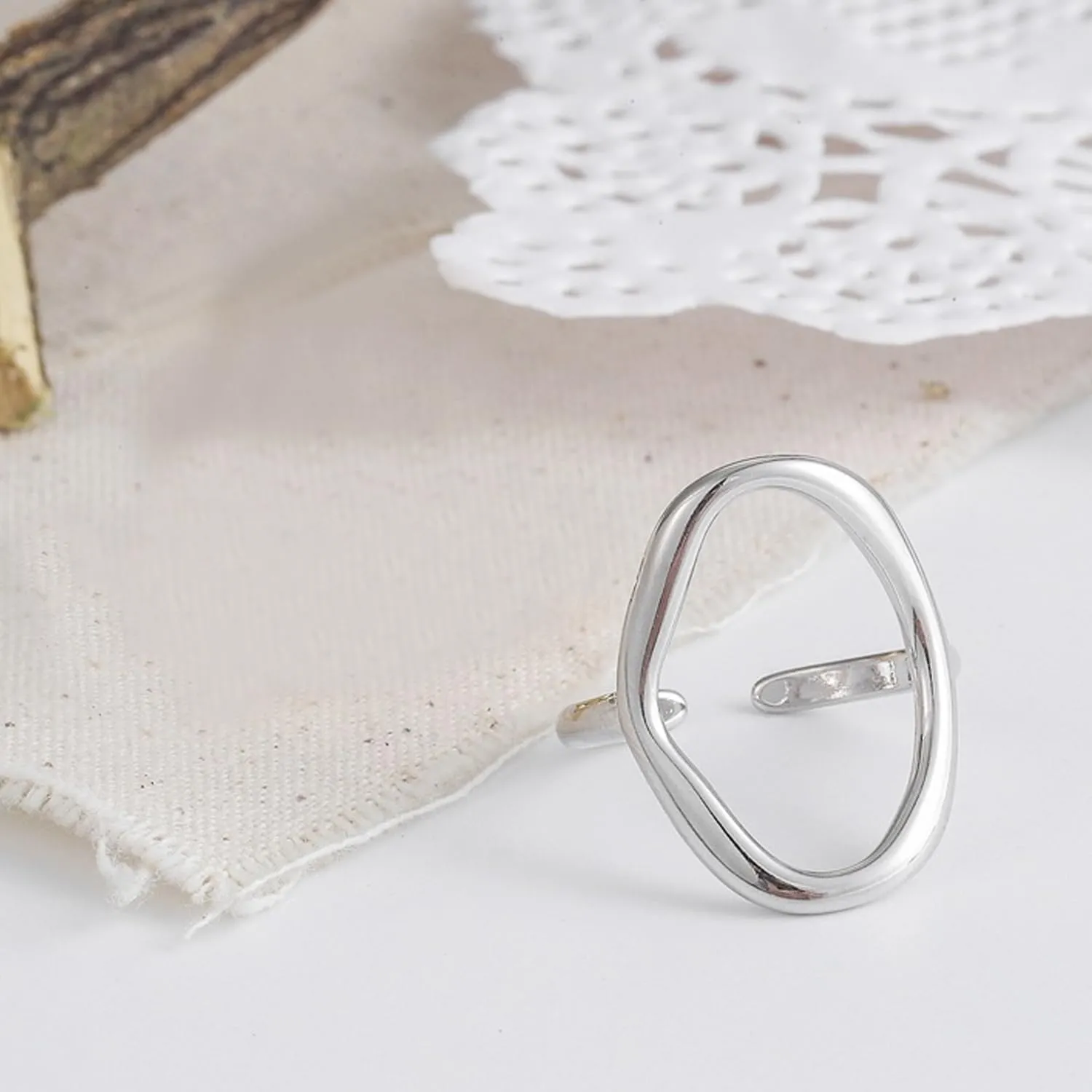 Handmade 925 Sterling Silver Rings Boho Thumb Band Ring Open Adjustable Statement Rings for Women