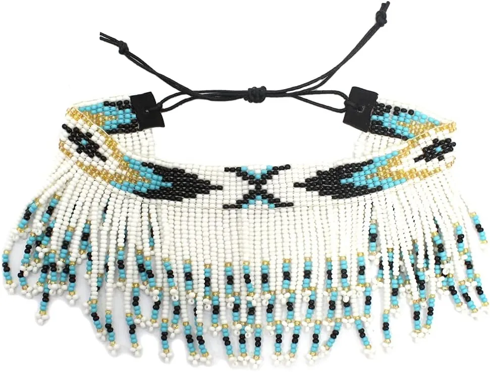 Handmade Beaded Foot Anklet Bohemian for Women Native Southwest Colors Ankle Bracelet