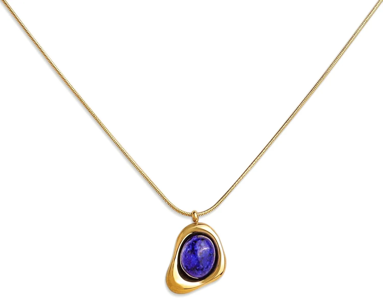 Heart Stone Pendant Necklace for Women, Trendy Statement Birthstone Dainty Chain Choker Mothers Day Prom Jewelry Gift