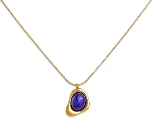 Heart Stone Pendant Necklace for Women, Trendy Statement Birthstone Dainty Chain Choker Mothers Day Prom Jewelry Gift