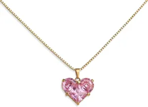 Heart Stone Pendant Necklace for Women, Trendy Statement Birthstone Dainty Chain Choker Mothers Day Prom Jewelry Gift