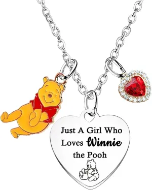 Honey Bear Necklace Gifts for Women Anime Cartoon Bear Pendant Necklace Cute Bear Stuff Bear Themed Gifts for Bear Lovers Gifts Bear Jewelry Christmas Birthday Gifts Friendship Gifts