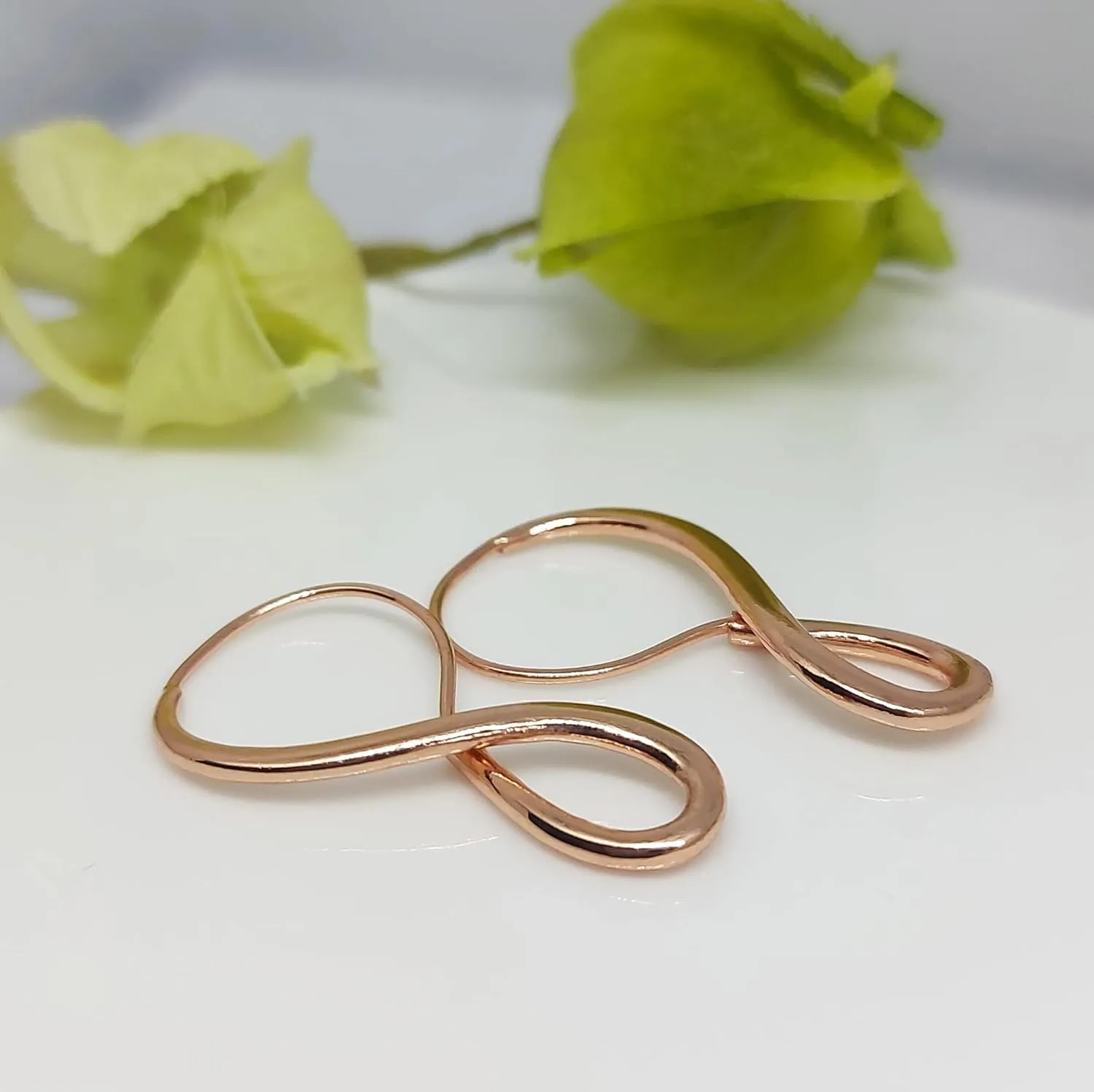 Hoops & Loops 925 Sterling Silver Infinity Eternity Figure Eight 8 Polished Twisted Endless or Click-Top Hoop Earrings for Women