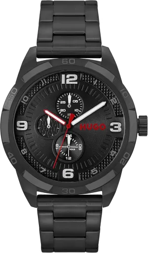 HUGO Men's #Grip 46mm Quartz Multifunction Watch |Water Resistant | Premium Sport Timepiece for Everyday Casual Wear