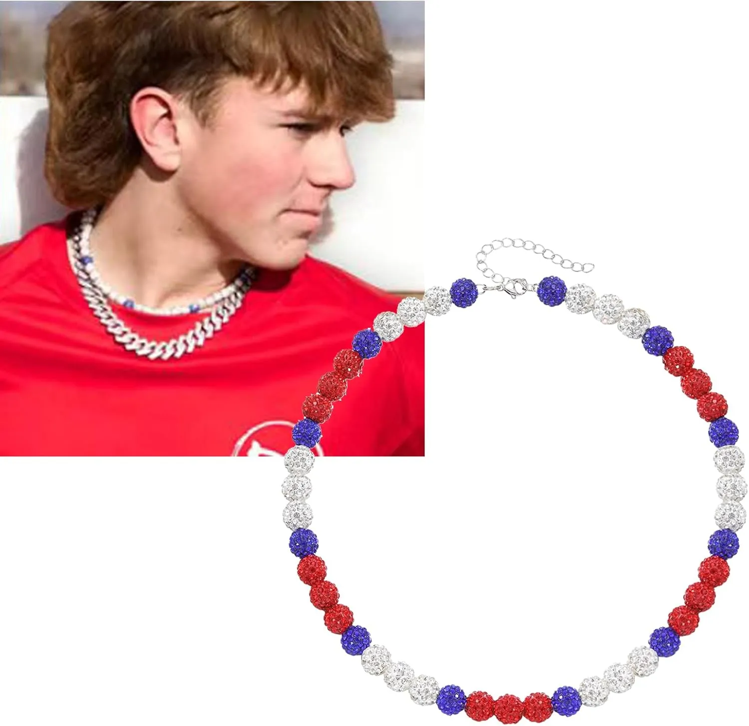 Ice Collection Necklace - Baseball Bling Athlete Necklace - Inspired Jewelry for Competitive Athletes, Stylish Sports Accessory