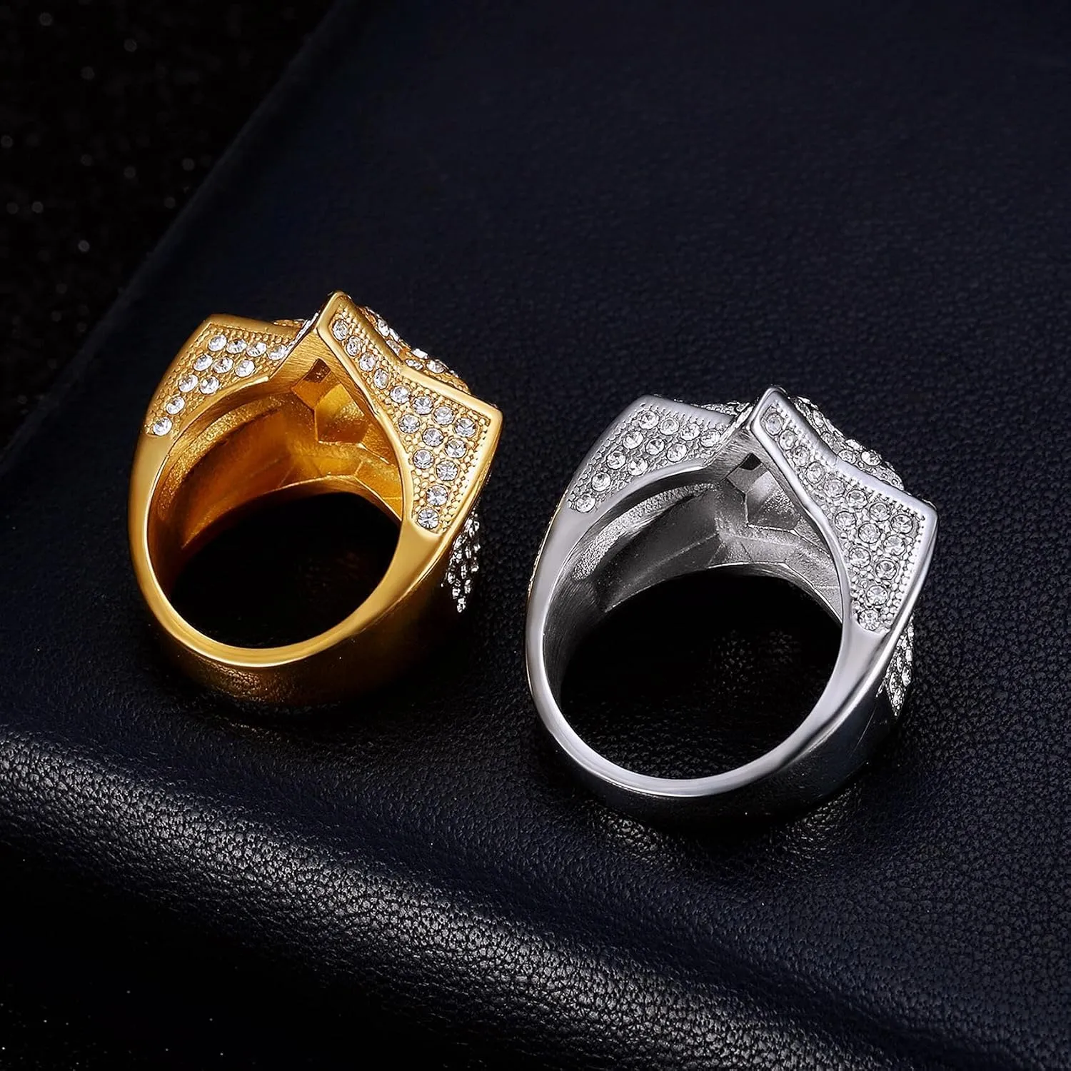 ICED OUT Ring for men Wedding Rings for Men Shining Star ring Hip Hop ring Radiant Rings for Women Bling Iced Out Jewelry Bling Rings for men Club ring Heavy Metal ring Party