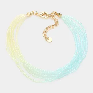 iLLASPARKZ Gradation Seed Beaded Layered Bracelet