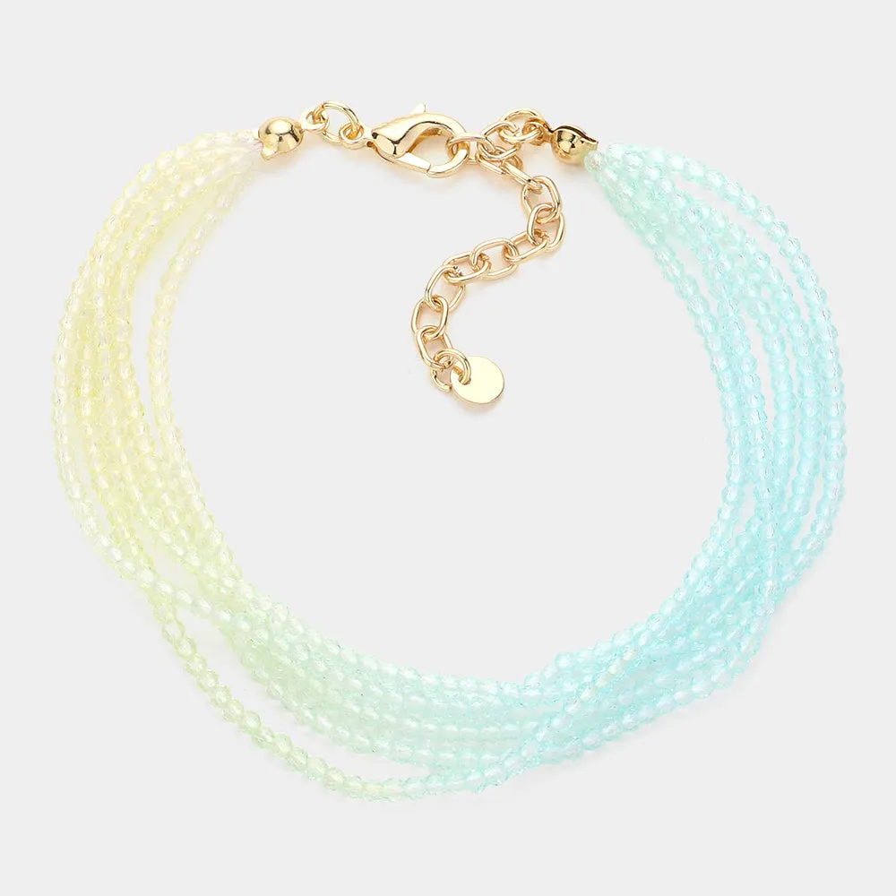 iLLASPARKZ Gradation Seed Beaded Layered Bracelet