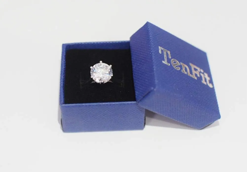 Jewelry Elegant 4ct Round Cushion Cut Solitaire Halo Simulated Diamond Wedding Engagement Ring