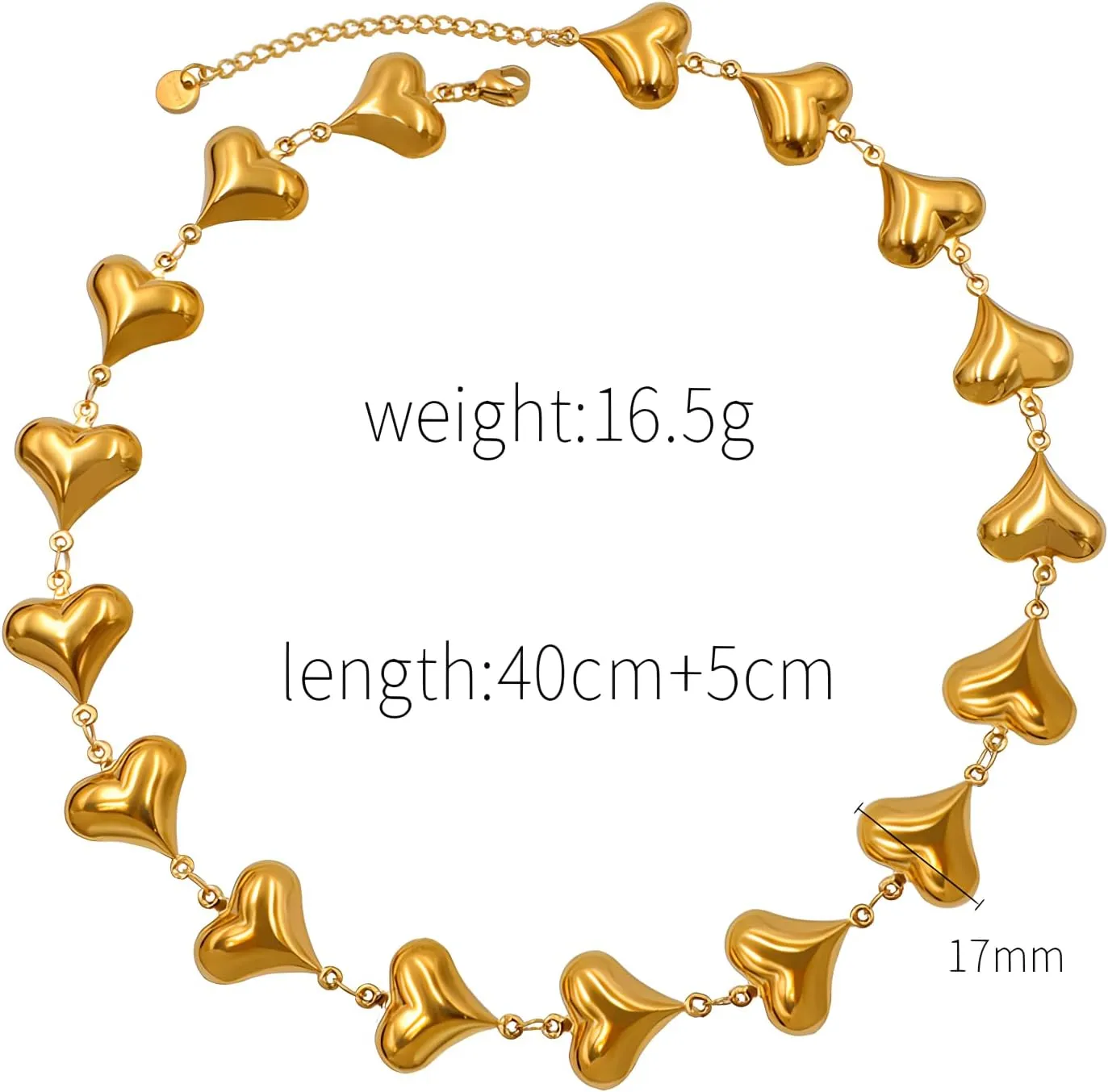 JNF Chunky Heart Chain Necklace Butterfly Cross Clover Boho Statement Charm Necklace Simple Choker Necklaces for Women Jewelry