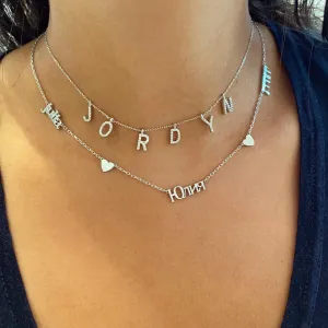 Jordyn Customized Floating CZ Name Necklace