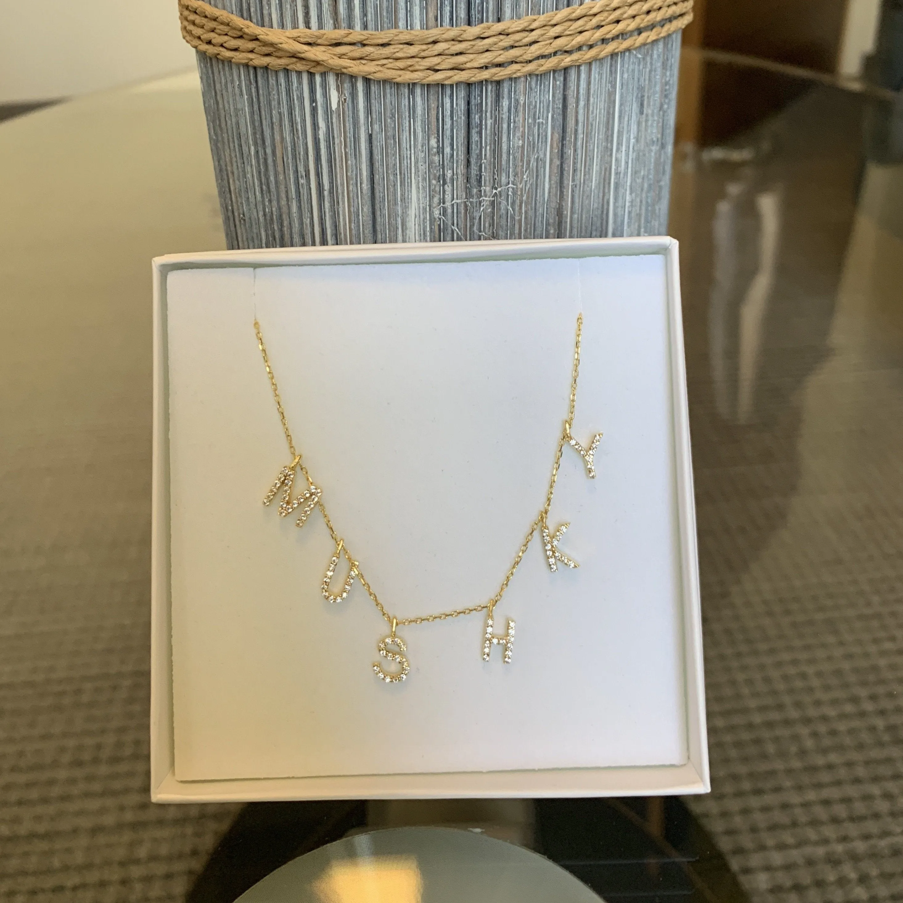 Jordyn Customized Floating CZ Name Necklace