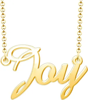 Joy Name Necklace Personalized Sterling Silver Custom Name Necklace for Women