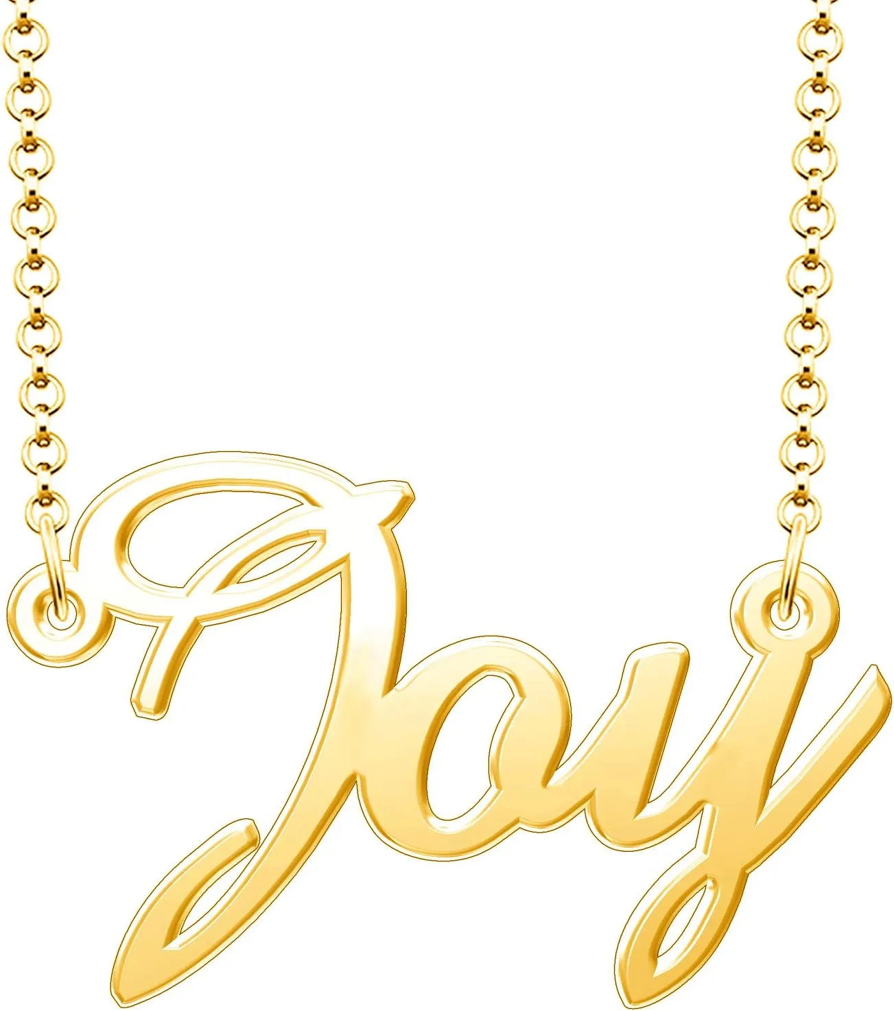 Joy Name Necklace Personalized Sterling Silver Custom Name Necklace for Women