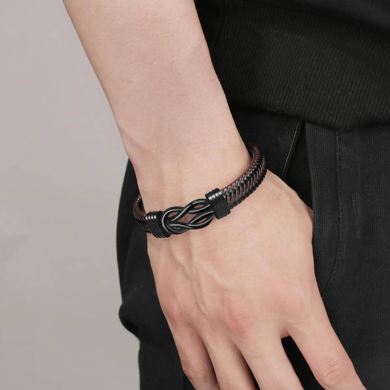 JoycuFF Graduation Gifts for Him Class of 2025 High School College Leather Bracelets Graduation Gifts for Son Boyfriend Classmates