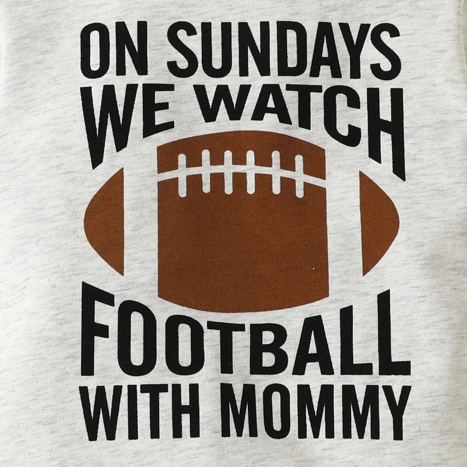 KAGAYD Kids Boy Girl On Sundays We Watch Football With Daddy Mommy Funny Sweatshirt Pullover Tops Casual Wear Outwear