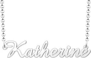 Katherine Name Necklace Personalized Sterling Silver Custom Name Necklace for Women