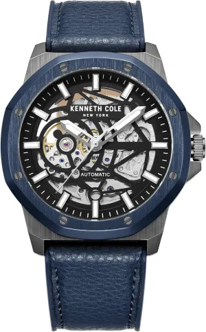 Kenneth Cole New York Mens Automatic Watch - Skeleton Dial, Octagonal Bezel, Elegant and Professional Design