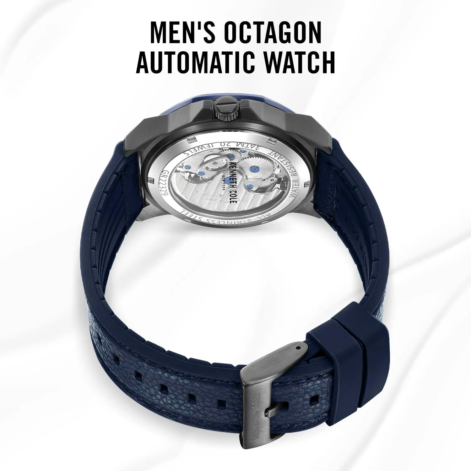 Kenneth Cole New York Mens Automatic Watch - Skeleton Dial, Octagonal Bezel, Elegant and Professional Design