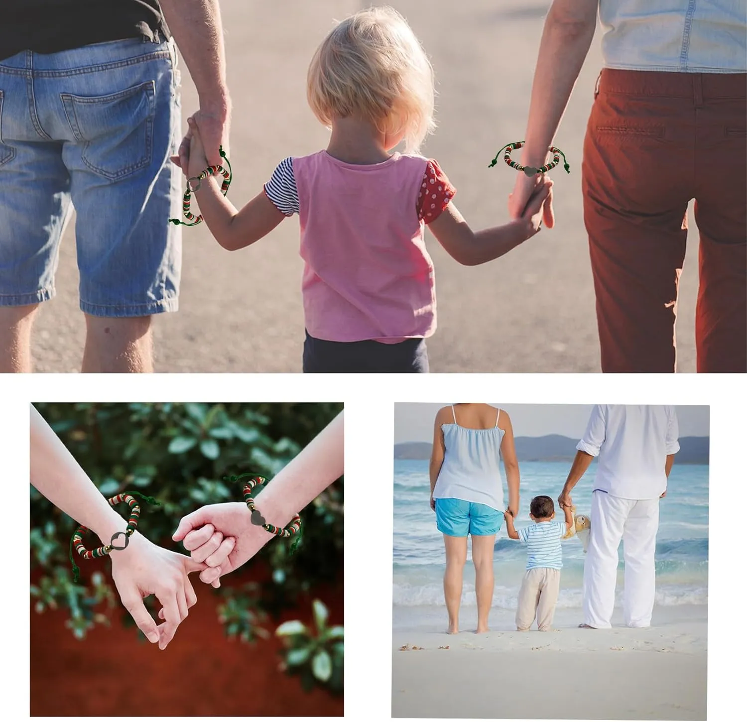 KIDZVEFUN Mother Daughter Bracelets, Matching Bracelets for Mommy Daughter Son Friend Ship Christmas Day Presents Touch Permanent Gift Mother's Day