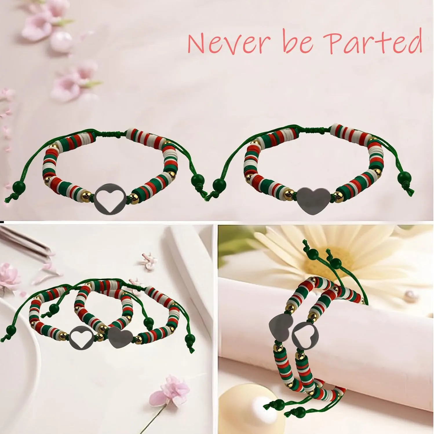 KIDZVEFUN Mother Daughter Bracelets, Matching Bracelets for Mommy Daughter Son Friend Ship Christmas Day Presents Touch Permanent Gift Mother's Day