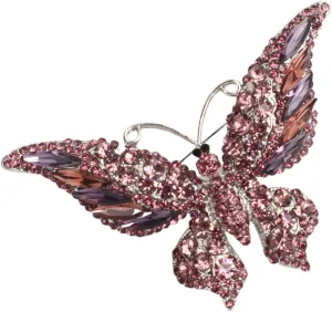 Large Crystal Rhinestone Butterfly Brooch Elegant Lapel Pins Dress Accessories Jewelry Gift For Women