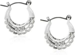 Large Titanium Hoop Earrings for Women White Gold Plated, Fashion Polished Hollow Plain/Bamboo/Twist/Chunky Earring Charms Lightweight, Pure Titanium Big Earrings Hoops Hypoallergenic for Sensitive Ear