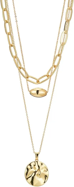Layered Gold Necklaces Dainty 14K Gold Trendy Stackable Paperclip Chain Necklace for Women Pendant Choker Charm Statement Necklace Set