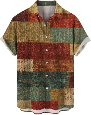 LCMTWX Hawaiian Shirt for Men Day Shirts Short Sleeve Casual Button Down Beach Flower Shirt and Shorts