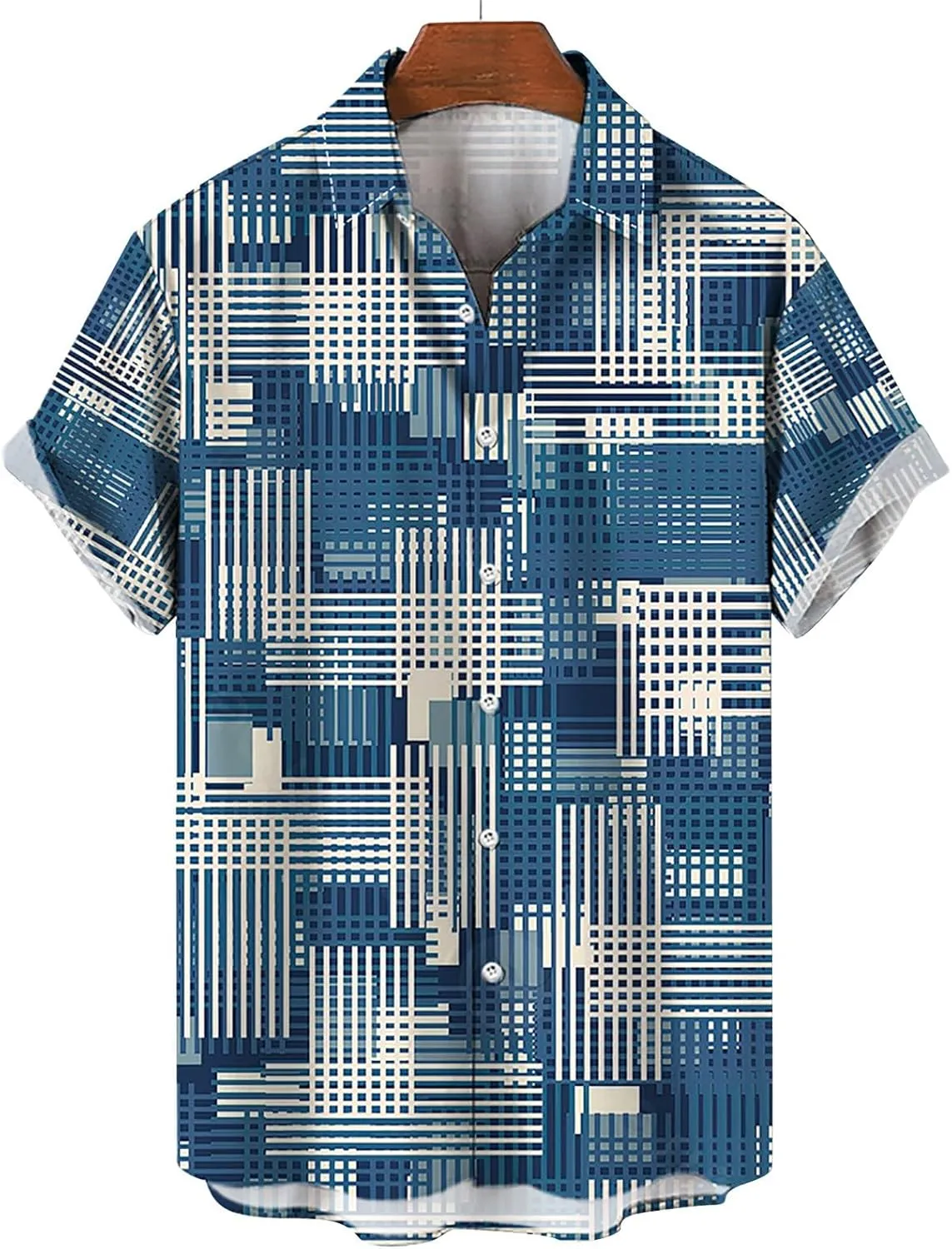 LCMTWX Hawaiian Shirt for Men Day Shirts Short Sleeve Casual Button Down Beach Flower Shirt and Shorts
