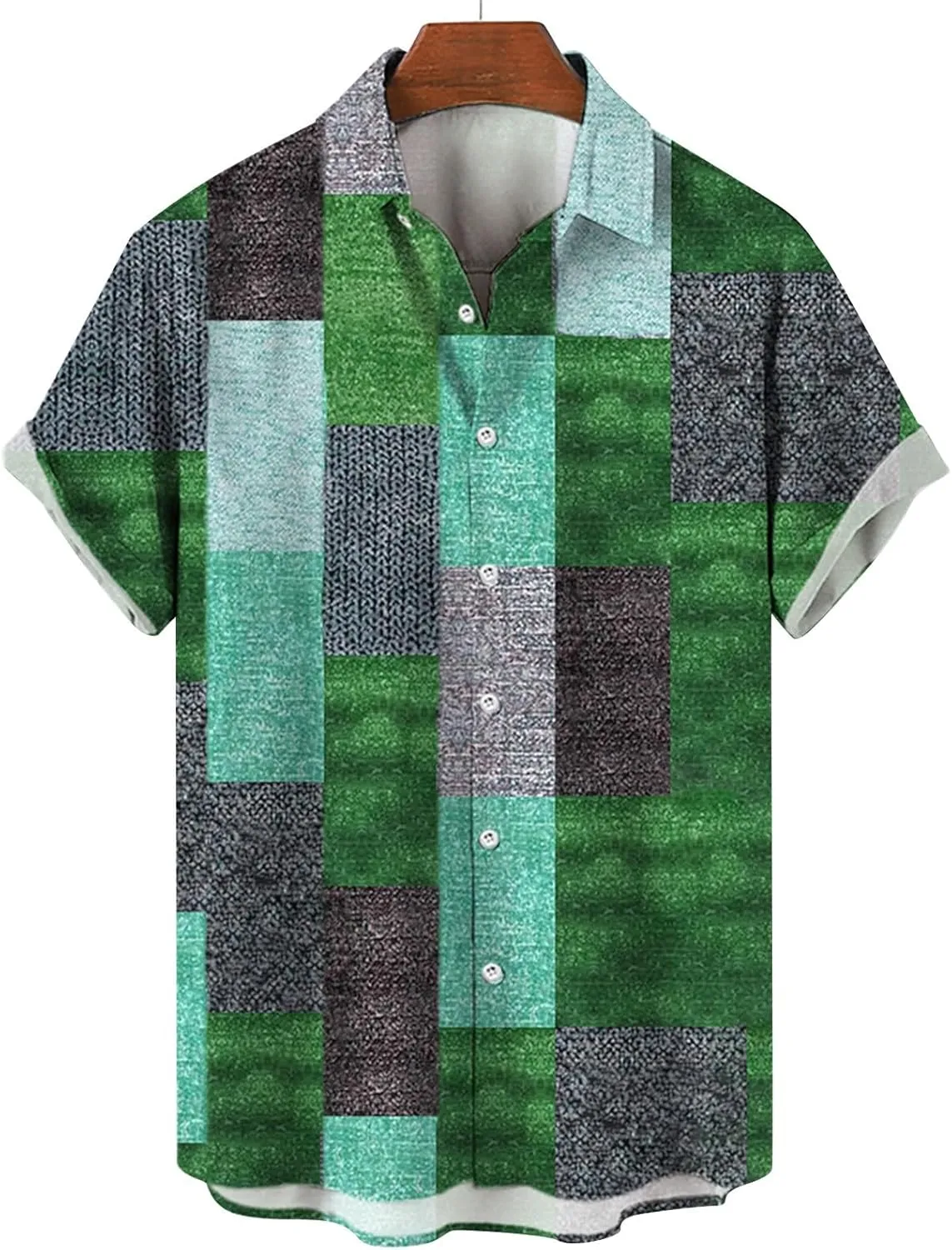 LCMTWX Hawaiian Shirt for Men Day Shirts Short Sleeve Casual Button Down Beach Flower Shirt and Shorts