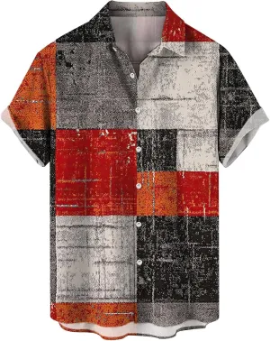 LCMTWX Hawaiian Shirt for Men Day Shirts Short Sleeve Casual Button Down Beach Flower Shirt and Shorts