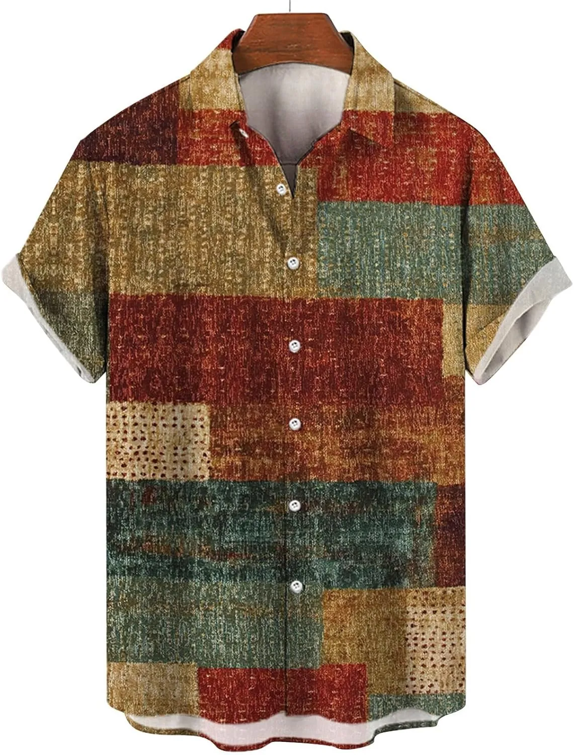 LCMTWX Hawaiian Shirt for Men Day Shirts Short Sleeve Casual Button Down Beach Flower Shirt and Shorts