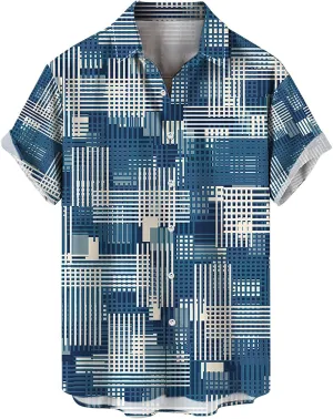 LCMTWX Hawaiian Shirt for Men Day Shirts Short Sleeve Casual Button Down Beach Flower Shirt and Shorts