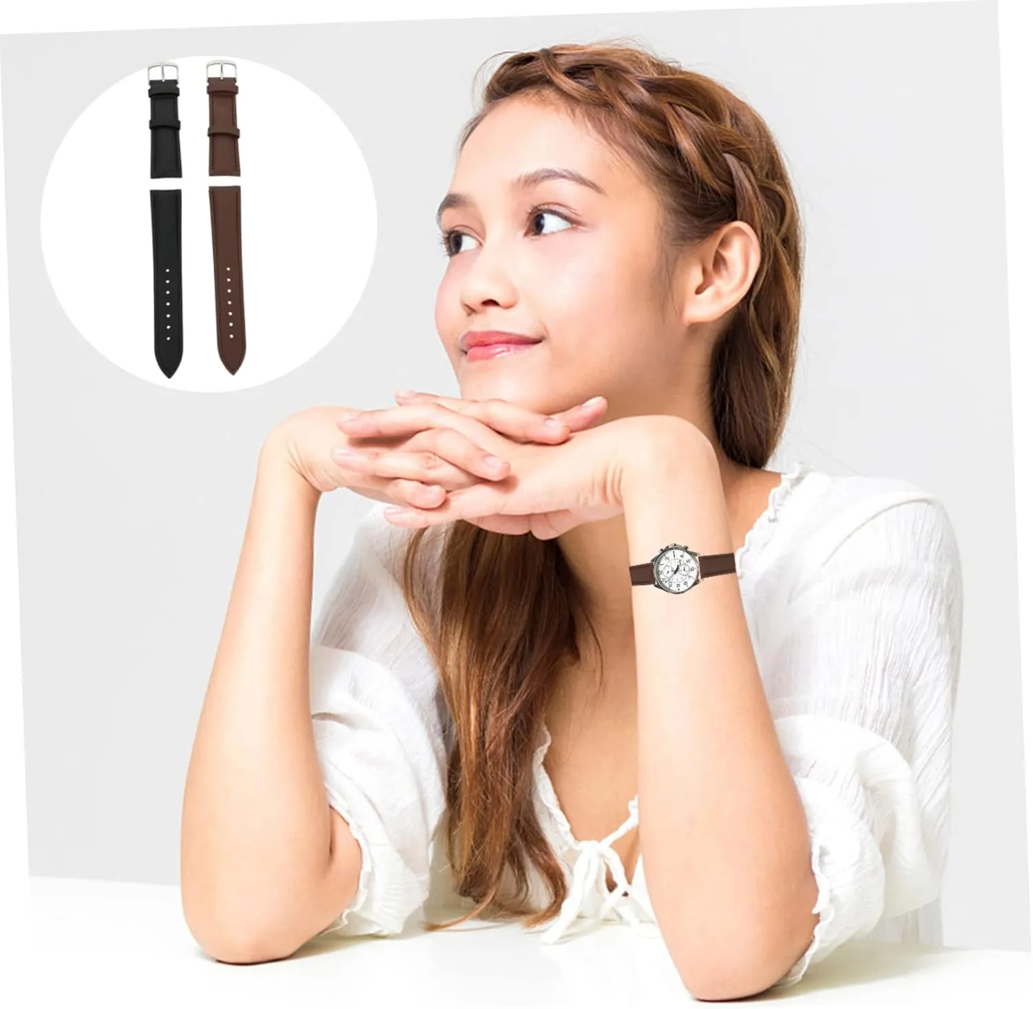 Leather Strap General Watchband Replacement Strap Wrist Watch Band Replacement Watchband Stylish